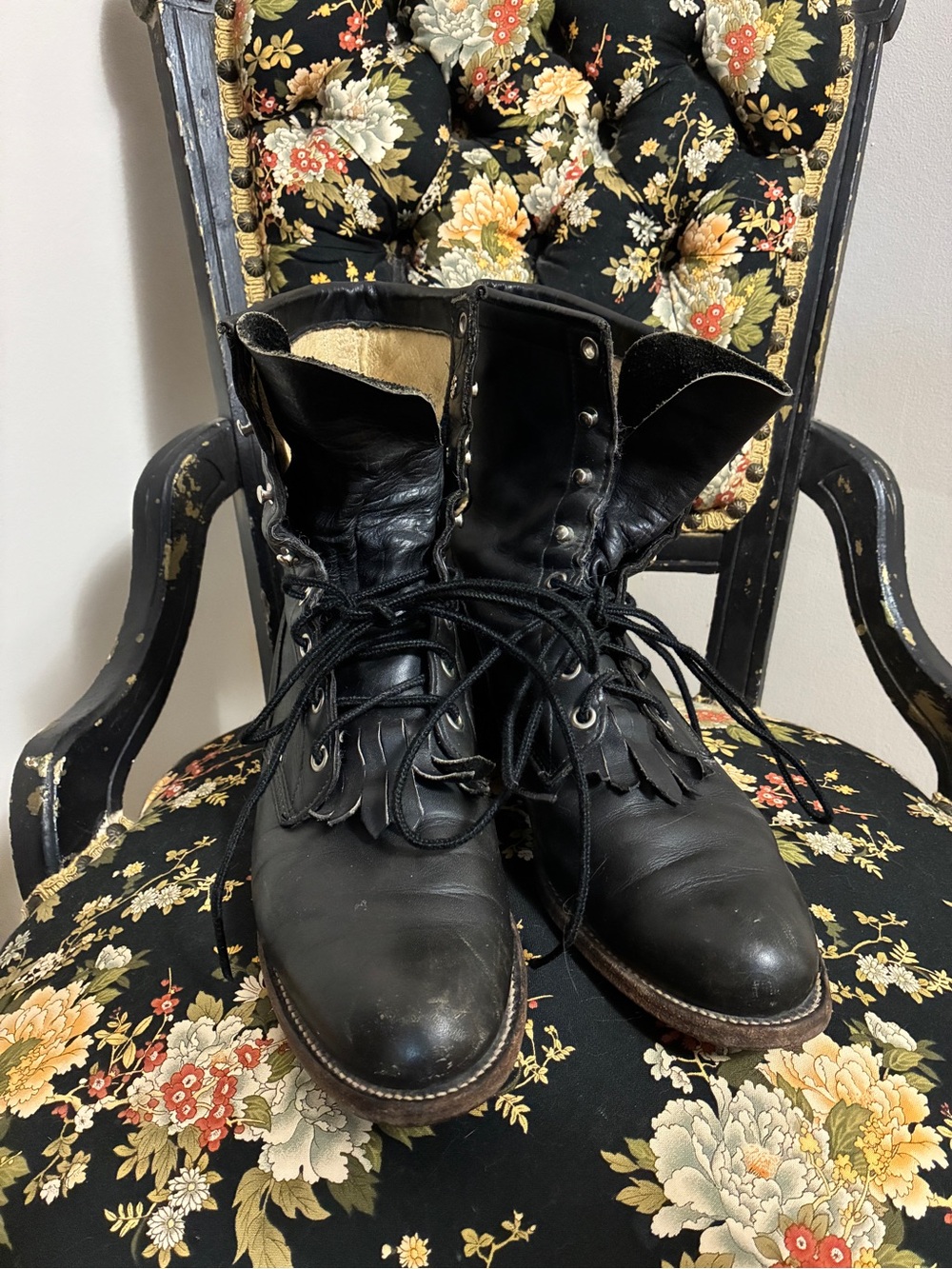 Vintage Justin Made in USA Kiltie Boots